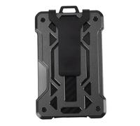 TOPINCN Portefeuille pour Hommes Blocking Metal, Mince Portefeuille en Aluminium avec Fenêtre de Badge D'identification Transparente, Support de Carte de Crédit Transparent, (Black)