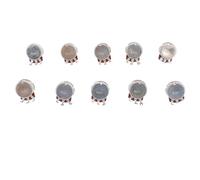 TOPINCN Potentiomètre de Guitare à Arbre de 18mm, 25K Ohm, Remplacement pour Guitare Basse électrique, Contrôle du Volume et de la tonalité, 10 Pièces (Avec ton frère)