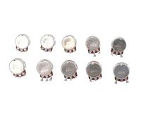 TOPINCN Potentiomètre de Guitare à Arbre de 18mm, 25K Ohm, Remplacement pour Guitare Basse électrique, Contrôle du Volume et de la tonalité, 10 Pièces (Je jure)