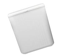 TOPINCN Poubelle Suspendue de Cuisine, Conception Polyvalente avec Couvercle Coulissant pour Salle de Bain, Contrôle des Odeurs, Plastique Blanc 9L