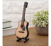 TOPINCN Présentoir Artisanal de Modèle de Guitare Miniature avec Support de Modèle, Matériau en Bois Beau et Durable, Surface Peinte Brillante, pour les Amateurs de Guitare (16 cm)