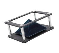 TOPINCN Présentoir de Projecteur Pyramide Noir Holographique 3D pour Hologramme de Smartphone, Performances Stables, pour Affichage/Divertissement de Produits d'entreprise, Matériau ABS (Style