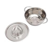 TOPINCN Presse-agrumes Manuel Efficace en Acier Inoxydable avec Bol pour Agrumes Citron Orange Citron Vert, Presse- Portable et Hygiénique pour une Extraction de Jus Saine, Convient à Divers Fruits,