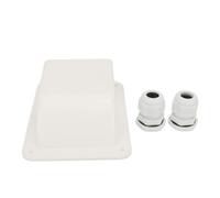 TOPINCN Presse-étoupe Solaire à Double Entrée de Câble, Connecteur étanche à la Pluie, Idéal pour Les Bateaux de Camping-Car, 6 mm² à 12 mm² pour Caravanes et Camping-Cars, Matériau ABS (White)