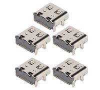 TOPINCN Prise de Charge pour Manette de Jeu, Lot de 5 Ports D'interface Standard de Type C pour Réparer les Consoles de Jeux en Métal