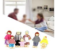 TOPINCN Puppets éducatifs en Peluche Enfants Toys pour Enfants Jeu Dessin animé Doigt pour Les Parents Accessoires de Cadeaux pour, Couleur Vive Attrayante, Adaptée aux (Famille de 7)
