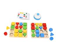 TOPINCN Puzzle Géométrique, Blocs éducatifs Interactifs pour Enfants D'âge Préscolaire, Casse-tête, Jouet Cognitif avec Formes Colorées pour Apprendre Les Couleurs et la Géométrie