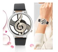 TOPINCN Quartz Analogique Mira Musical Elegant Doll Note for Lovers Put Strap Black (Black)