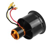 TOPINCN QXMotor Ventilateur canalisé Haute efficacité 50 Mm EDF 12 Pales avec Moteur sans Balais pour Avion RC, Moteur en Alliage D'aluminium Noir 4600 KV, adapté pour Lipo 3-4S (CW)