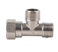 TOPINCN Raccord en T en Acier Inoxydable G1/2, Connecteur Triple pour Tuyau D'eau, Adaptateur en T pour Plomberie, Inverseur Trois Voies fileté Mâle-femelle pour Robinet coudé,