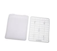 TOPINCN Rampe de Litière pour Chat, Escalier de Captures avec Plateau de Collecte de Sable Amovible et Surface Antidérapante, Coussinet Anti-Fuite Antiadhésif pour Toilettes à Chat à (White)