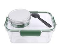 TOPINCN Récipient à Salade avec Compartiment à Vinaigrette, Boîte à Déjeuner étanche en ABS Réutilisable, Récipient de Stockage des Aliments avec Large Ouverture pour L'école, le Bureau