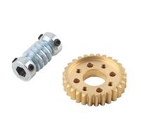 TOPINCN Réducteur de Vitesse à Vis sans Fin Compact, Haute Torsion, Rapport de Réduction 28:1, Ensemble D'engrenages pour Robot, Arbre de 6mm