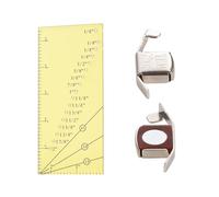 TOPINCN Règle de Marge de Couture avec 2 Guides Magnétiques pour des Ourlets Droits Précis de 1/8" à 2" pour les Quilters et les égouts en Acrylique Durable (YELLOW)