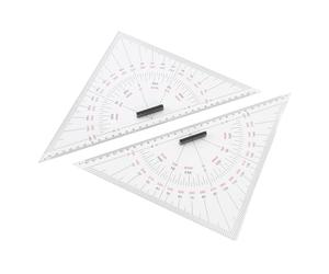 TOPINCN Règle Triangulaire de Dessin de Navire, Outil de Dessin Résistant à L'usure pour la Navigation, 2 Pièces pour Bateaux et Navires