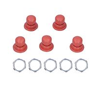 TOPINCN Remplacement des Ampoules en Plastique de 5pcs, Kit de Pompe D'amorces de Carburant, Pièces de Moteur de la Machine à Gazon, Réparation de Bricolage avec Ajustement de la Bague