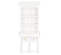 TOPINCN Retro Birch Mini Bibliothèque Cabinet Vintage Dollhouse Meubles pour, Photo Requise pour House Modell