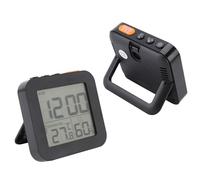 TOPINCN Réveil Numérique LCD Température et humidité, Horloge de Bureau avec Grand écran, Fonction Snooze, pour Chambre à Coucher, Bureau, Maison