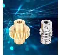 TOPINCN Roue D'engrenage à Vis sans Fin 20:1 avec Arbre en Métal, Pièces de Rechange pour Robot Industriel 4:1, Matériau en Bronze Durable, Installation Facile, Idéal pour Robot Industriel