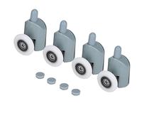 TOPINCN Rouleaux de Verre Coulissants de Remplacement pour Porte de Douche, Fonction Lisse pour Douches de Salle de Bain et Cabines de Vapeur, 4 Rouleaux Inférieurs Inclus, Plastique + Nylon + Acier