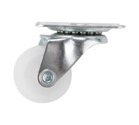 TOPINCN Roulettes Pivotantes Blanches de 1 Pouce avec Rouleau à Faible Résistance pour Meubles de Chariot, Chaises de Bureau - Lot de 4