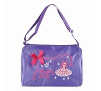 TOPINCN Sac à Dos de Sac de Danse pour Enfants, Jolie Fille, avec Robe et Nœud Brodés, Grande capacité pour la Danse et Le Sport, Tissu en Nylon Violet (Violet)