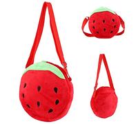 TOPINCN Sac à Dos pour Tout-Petit en Peluche aux Fraises pour Les Bébés et Les Tout-Petits âgés de 2 à 4 Ans pour la Maternelle et Les Voyages - Matériau Super Doux