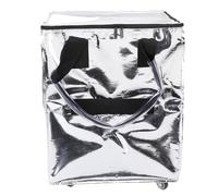 TOPINCN Sac de Chariot de Magasinage de Grande capacité, Chariot D'épicerie Pliable sur Roues, Wagon à Roulement Multifonctionnel avec Assiette Inférieure pour Le Transport, Le Shopping, (Silver)