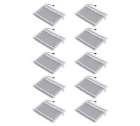 TOPINCN Sac de Pochette à Glissière 10pcs, Sac de Fichier à Double Couche en Nylon en Maille en Nylon avec Fermeture éclair, 9.4x7.1in, Organisateur de Stockage de Taille A5 pour les (WHITE)