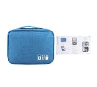 TOPINCN Sac de Rangement étanche Portable Violet avec Fermeture éclair Lisse pour Câble USB, Banque d'alimentation, Casque, Organisateur Numérique Garget pour Les Voyageurs, Polyester + Nylon, 9,64