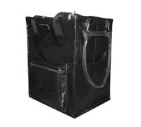 TOPINCN Sac D'épicerie Réutilisable avec roulettes, Chariot de Courses Pliable Léger en Polyester de qualité Supérieure, Intérieur Spacieux Imperméable avec Poignée, pour Camping, (Black)