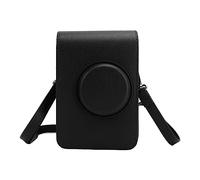 TOPINCN Sac pour Appareil Photo à Sangle Réglable, Pochette Rétro en Cuir PU pour Appareil Photo Mini, Sac de Protection adapté pour la Photographie en Plein Air (Black)