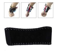 TOPINCN Sac pour Ciseaux de Coupe de Cheveux, Pochette Pratique pour Ciseaux, Sac de Rangement pour Barbiers, Cuir PU Noir 9.8x3.9 Pouces (BLACK)