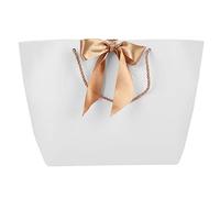 TOPINCN Sacs Cadeaux en Papier avec Poignée à Nœud Papillon, Emballage Réutilisable pour les Achats de Maquillage, «sac cadeau» pour L'artisanat et les Friandises de Vacances 10 Pièces/lot (N° 1/21