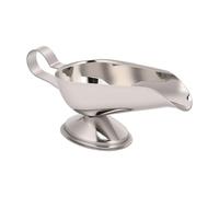 TOPINCN Saucière en Acier Inoxydable, Saucière à Condiments avec Poignée et Finition Polie Miroir, Distributeur de Sauce à Jus pour Vinaigrette à Steak Servant un Usage Domestique au (5 onces)