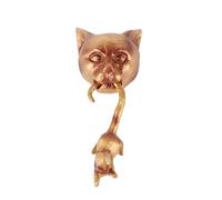 TOPINCN Sculpture de Heurtoir de Porte de Chat, Pendentif en Résine, Sculpture Murale de Souris pour Chat, pour Salon de Cour