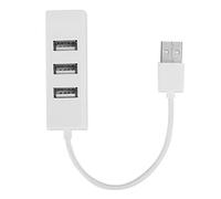 TOPINCN Séparateur USB Séparateur Amarrage à 4 Ports pour la Transmission de Données, Portable pour la Tablette/Téléphone ABS Blanc