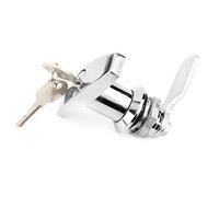 TOPINCN Serrure à Poignée en T, Boîte à Outils de Verrouillage Durable en Alliage de Zinc pour Auvent de Caravane de Remorque avec 2 Clés (chrome brillant)
