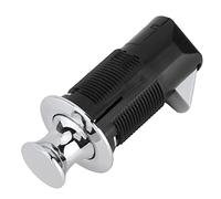 TOPINCN Serrure de Type Poussoir pour Bateau, Installation Facile, Conception Ronde, Porte D'armoire Sécurisée pour Camping-car, Yachts, Camping-cars, Alliage de Zinc, Argent, 1 unité