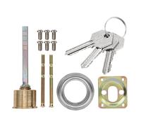 TOPINCN Serrure Mécanique Ronde à Cylindre de Serrure en Cuivre pour Portes Intérieures avec 3 Clés, de sécurité Antivol Durable pour Portes en Fer et en Bois