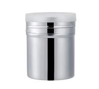 TOPINCN Shaker en Poudre en Acier Inoxydable Shaker avec Couvercle, Poudre à Maille Fin (M)