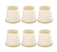 TOPINCN Small Clip On Lamp Shade for E14 Bulbs 6Pcs Linen Fabric Lighting