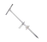 TOPINCN Sonde D'échantillonnage de Sol, Barre de Plantation en Acier Inoxydable de 36 Pouces avec Pédale Réglable et Poignée de Style T, pour L'échantillonnage du Sol, L'entretien des