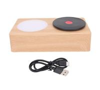 TOPINCN Sound Professional Acoustic Tuning, Record Player Wooden Haut-Parleur Night Light Magnetic Playback