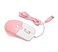 TOPINCN Souris Filaire, Capteur Optique 6 DPI Gaming Mouse Revêtement Respectueux de la Peau pour la Maison pour Le Bureau (Rose Blanc)