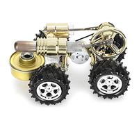 TOPINCN Stirling Engine Miniature Car Motor Science Toy pour L'éducation Qualité Supérieure avec Lampe à L'éthanol 6.2x4.5x3.5in