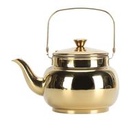 TOPINCN Stovetop Water Kettle, Théière de Trempage en Acier Inoxydable, Cafetière, Pichet Bouillant Rapide avec Infuseur Amovible et Couvercle pour la (1,5 L brillant)