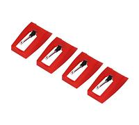 TOPINCN Stylet de Phonographe Durable, 4 Aiguilles de Rechange pour Tourne-disque, Applicable pour ION Victrola ABS + Aluminium