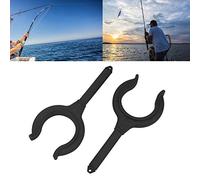 TOPINCN Support de Canne à Pêche Durable pour Bateau, 2 Pièces, Accessoires en Plastique Noir/Jaune Robustes pour Kayak, canoë, Bateau Gonflable (Black)