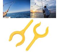 TOPINCN Support de Canne à Pêche Durable pour Bateau, 2 Pièces, Accessoires en Plastique Noir/Jaune Robustes pour Kayak, canoë, Bateau Gonflable (Yellow)